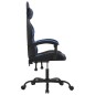 Gaming-Stuhl Drehbar Schwarz und Blau Kunstleder Gaming-Stuhl Drehbar Schwarz und Blau Kunstleder