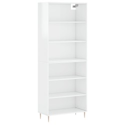 vidaXL Highboard Hochglanz-Weiß 69,5x32,5x180 cm Holzwerkstoff