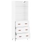vidaXL Highboard Hochglanz-Weiß 69,5x34x180 cm Holzwerkstoff vidaXL Highboard Hochglanz-Weiß 69,5x34x180 cm Holzwerkstoff