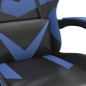 Gaming-Stuhl Drehbar Schwarz und Blau Kunstleder Gaming-Stuhl Drehbar Schwarz und Blau Kunstleder