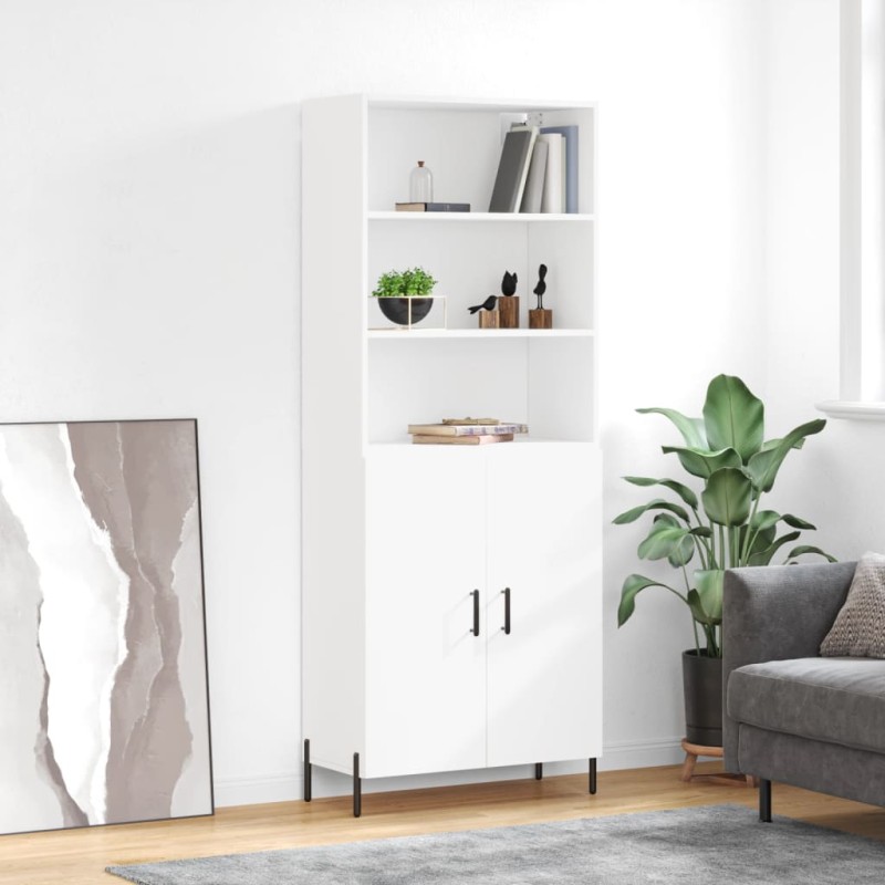 vidaXL Highboard Weiß 69,5x34x180 cm Holzwerkstoff vidaXL Highboard Weiß 69,5x34x180 cm Holzwerkstoff