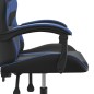 Gaming-Stuhl Drehbar Schwarz und Blau Kunstleder Gaming-Stuhl Drehbar Schwarz und Blau Kunstleder