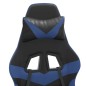 Gaming-Stuhl Drehbar Schwarz und Blau Kunstleder Gaming-Stuhl Drehbar Schwarz und Blau Kunstleder