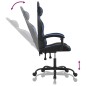 Gaming-Stuhl Drehbar Schwarz und Blau Kunstleder Gaming-Stuhl Drehbar Schwarz und Blau Kunstleder