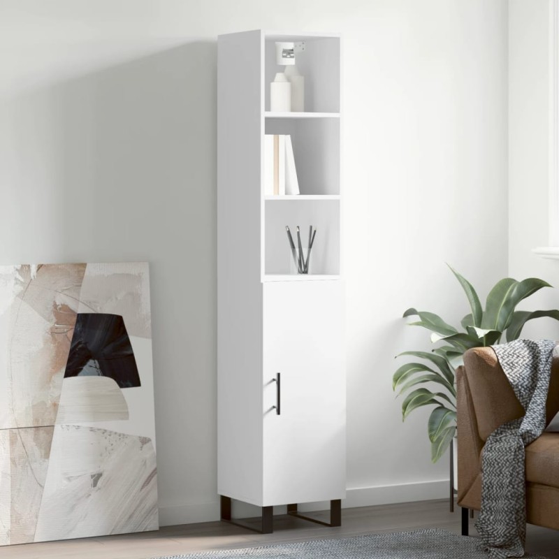 vidaXL Highboard Weiß 34,5x34x180 cm Holzwerkstoff vidaXL Highboard Weiß 34,5x34x180 cm Holzwerkstoff