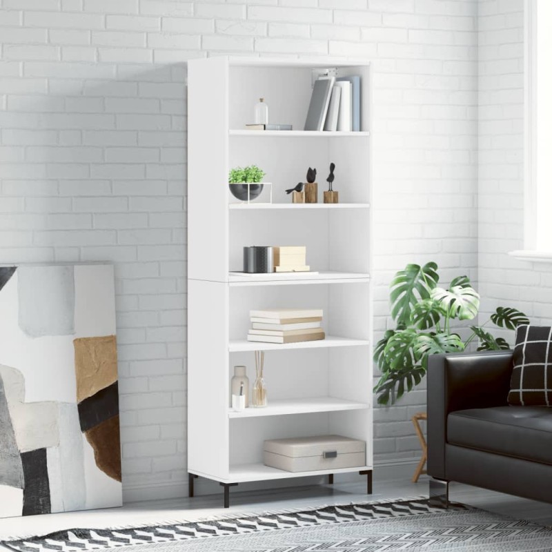 vidaXL Highboard Weiß 69,5x32,5x180 cm Holzwerkstoff vidaXL Highboard Weiß 69,5x32,5x180 cm Holzwerkstoff