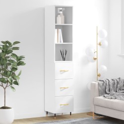 vidaXL Highboard Weiß 34,5x34x180 cm Holzwerkstoff