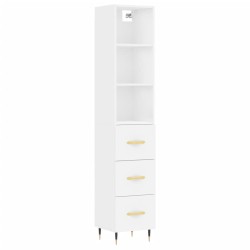 vidaXL Highboard Weiß 34,5x34x180 cm Holzwerkstoff