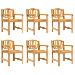 vidaXL Gartenstühle 6 Stk. 58x59x88 cm Massivholz Teak