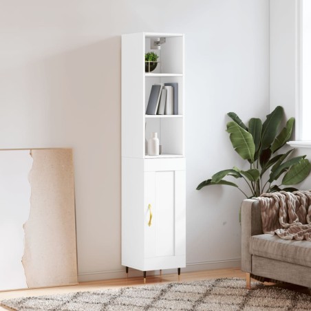 vidaXL Highboard Weiß 34,5x34x180 cm Holzwerkstoff