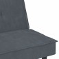 Schlafsofa mit Getränkehaltern Dunkelgrau Samt Schlafsofa mit Getränkehaltern Dunkelgrau Samt