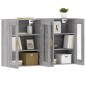 vidaXL Wandschränke 2 Stk. Grau Sonoma Holzwerkstoff vidaXL Wandschränke 2 Stk. Grau Sonoma Holzwerkstoff