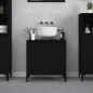 vidaXL Waschbeckenunterschrank Schwarz 58x33x60 cm Holzwerkstoff vidaXL Waschbeckenunterschrank Schwarz 58x33x60 cm Holzwerkstoff