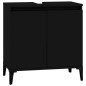 vidaXL Waschbeckenunterschrank Schwarz 58x33x60 cm Holzwerkstoff vidaXL Waschbeckenunterschrank Schwarz 58x33x60 cm Holzwerkstoff