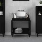vidaXL Waschbeckenunterschrank Schwarz 58x33x60 cm Holzwerkstoff vidaXL Waschbeckenunterschrank Schwarz 58x33x60 cm Holzwerkstoff
