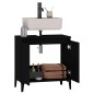vidaXL Waschbeckenunterschrank Schwarz 58x33x60 cm Holzwerkstoff vidaXL Waschbeckenunterschrank Schwarz 58x33x60 cm Holzwerkstoff