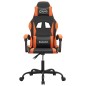 Gaming-Stuhl Drehbar Schwarz und Orange Kunstleder Gaming-Stuhl Drehbar Schwarz und Orange Kunstleder