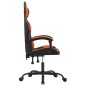 Gaming-Stuhl Drehbar Schwarz und Orange Kunstleder Gaming-Stuhl Drehbar Schwarz und Orange Kunstleder