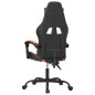 Gaming-Stuhl Drehbar Schwarz und Orange Kunstleder Gaming-Stuhl Drehbar Schwarz und Orange Kunstleder