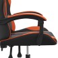 Gaming-Stuhl Drehbar Schwarz und Orange Kunstleder Gaming-Stuhl Drehbar Schwarz und Orange Kunstleder