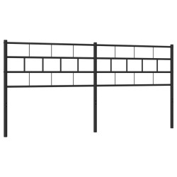 vidaXL Kopfteil Metall Schwarz 193 cm