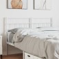 vidaXL Kopfteil Metall Weiß 120 cm