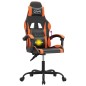 Gaming-Stuhl Drehbar Schwarz und Orange Kunstleder Gaming-Stuhl Drehbar Schwarz und Orange Kunstleder