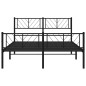 vidaXL Bettgestell mit Kopf- und Fußteil Metall Schwarz 120x190 cm vidaXL Bettgestell mit Kopf- und Fußteil Metall Schwarz 120x190 cm