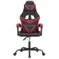 Gaming-Stuhl Drehbar Schwarz und Weinrot Kunstleder Gaming-Stuhl Drehbar Schwarz und Weinrot Kunstleder