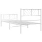 vidaXL Bettgestell mit Kopf- und Fußteil Metall Weiß 90x190 cm vidaXL Bettgestell mit Kopf- und Fußteil Metall Weiß 90x190 cm