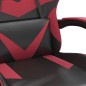 Gaming-Stuhl Drehbar Schwarz und Weinrot Kunstleder Gaming-Stuhl Drehbar Schwarz und Weinrot Kunstleder