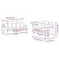 vidaXL 2-tlg. Sofagarnitur mit Kissen Weinrot Stoff vidaXL 2-tlg. Sofagarnitur mit Kissen Weinrot Stoff