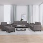 vidaXL 4-tlg. Sofagarnitur mit Kissen Grau Kunstleder vidaXL 4-tlg. Sofagarnitur mit Kissen Grau Kunstleder