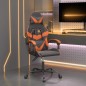 Gaming-Stuhl Drehbar Schwarz und Orange Kunstleder Gaming-Stuhl Drehbar Schwarz und Orange Kunstleder