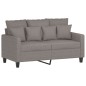 vidaXL 3-tlg. Sofagarnitur mit Kissen Taupe Stoff vidaXL 3-tlg. Sofagarnitur mit Kissen Taupe Stoff
