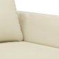 vidaXL 3-tlg. Sofagarnitur mit Kissen Creme Kunstleder vidaXL 3-tlg. Sofagarnitur mit Kissen Creme Kunstleder