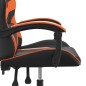 Gaming-Stuhl Drehbar Schwarz und Orange Kunstleder Gaming-Stuhl Drehbar Schwarz und Orange Kunstleder