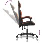 Gaming-Stuhl Drehbar Schwarz und Orange Kunstleder Gaming-Stuhl Drehbar Schwarz und Orange Kunstleder