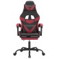 Gaming-Stuhl mit Fußstütze Drehbar Schwarz & Weinrot Kunstleder Gaming-Stuhl mit Fußstütze Drehbar Schwarz & Weinrot Kunstleder