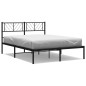vidaXL Bettgestell mit Kopfteil Metall Schwarz 160x200 cm vidaXL Bettgestell mit Kopfteil Metall Schwarz 160x200 cm