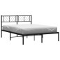 vidaXL Bettgestell mit Kopfteil Metall Schwarz 160x200 cm vidaXL Bettgestell mit Kopfteil Metall Schwarz 160x200 cm