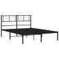 vidaXL Bettgestell mit Kopfteil Metall Schwarz 160x200 cm vidaXL Bettgestell mit Kopfteil Metall Schwarz 160x200 cm