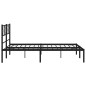 vidaXL Bettgestell mit Kopfteil Metall Schwarz 160x200 cm vidaXL Bettgestell mit Kopfteil Metall Schwarz 160x200 cm