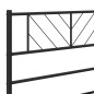vidaXL Bettgestell mit Kopfteil Metall Schwarz 160x200 cm vidaXL Bettgestell mit Kopfteil Metall Schwarz 160x200 cm