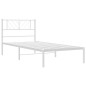 vidaXL Bettgestell mit Kopfteil Metall Weiß 80x200 cm vidaXL Bettgestell mit Kopfteil Metall Weiß 80x200 cm