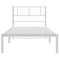 vidaXL Bettgestell mit Kopfteil Metall Weiß 80x200 cm vidaXL Bettgestell mit Kopfteil Metall Weiß 80x200 cm