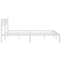 vidaXL Bettgestell mit Kopfteil Metall Weiß 183x213 cm vidaXL Bettgestell mit Kopfteil Metall Weiß 183x213 cm