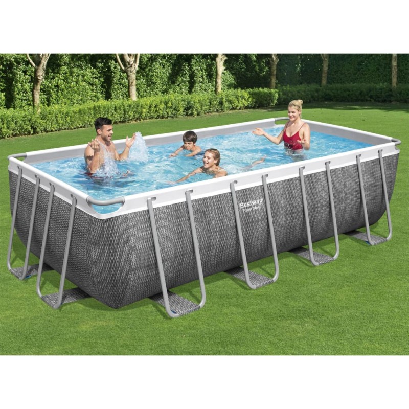 Bestway Power Steel Pool-Set Rechteckig 488×244×122 cm Bestway Power Steel Pool-Set Rechteckig 488×244×122 cm