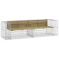 vidaXL Gartenbank aus Gabionen 244x71x65,5 cm Kiefernholz Imprägniert vidaXL Gartenbank aus Gabionen 244x71x65,5 cm Kiefernholz Imprägniert