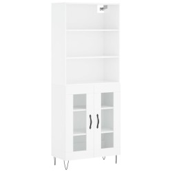 vidaXL Highboard Hochglanz-Weiß 69,5x34x180 cm Holzwerkstoff
